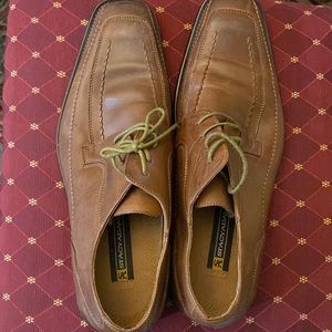 Men’s Stacy Adams dress shoes, tan lace up size 10